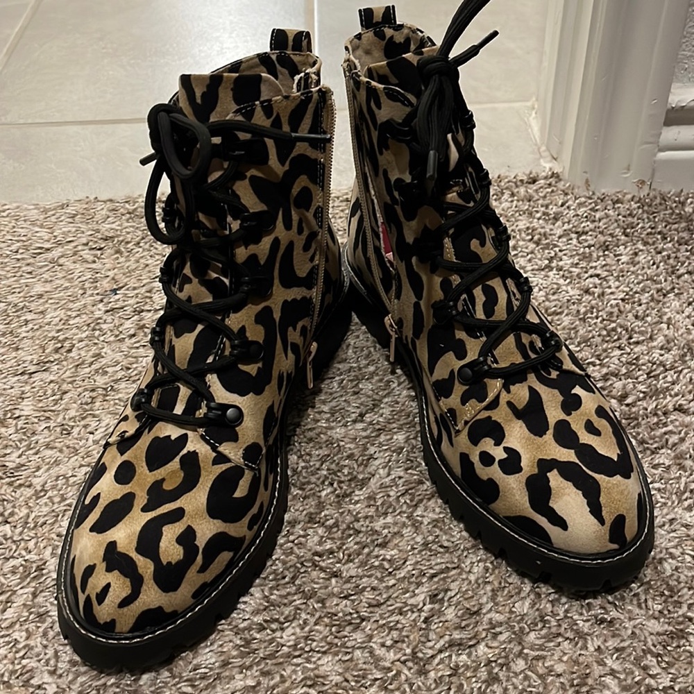 Cheetah printed boots